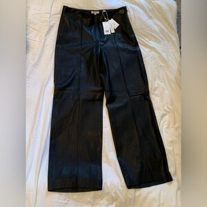 Vince Black Women's Leather Jeans Dress